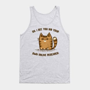 Suspicious Cat Tank Top